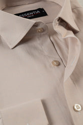 Classic Beige Dobby Weave Shirt